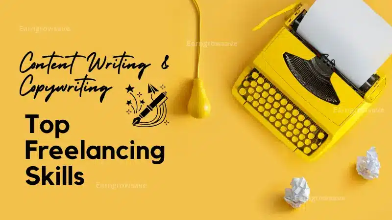 Content writing and copywriting are high-paying freelancing skills in 2025, helping businesses with blogs, ads, and sales copy.